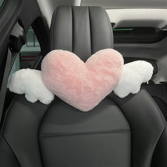 Wingse Car Pillow, Head Waist Neck Pillow for Travel, Cute Plush Car Seat Cushion, Interior Decoration, Comfortable Support for Long Drives, Car Accessories for Women