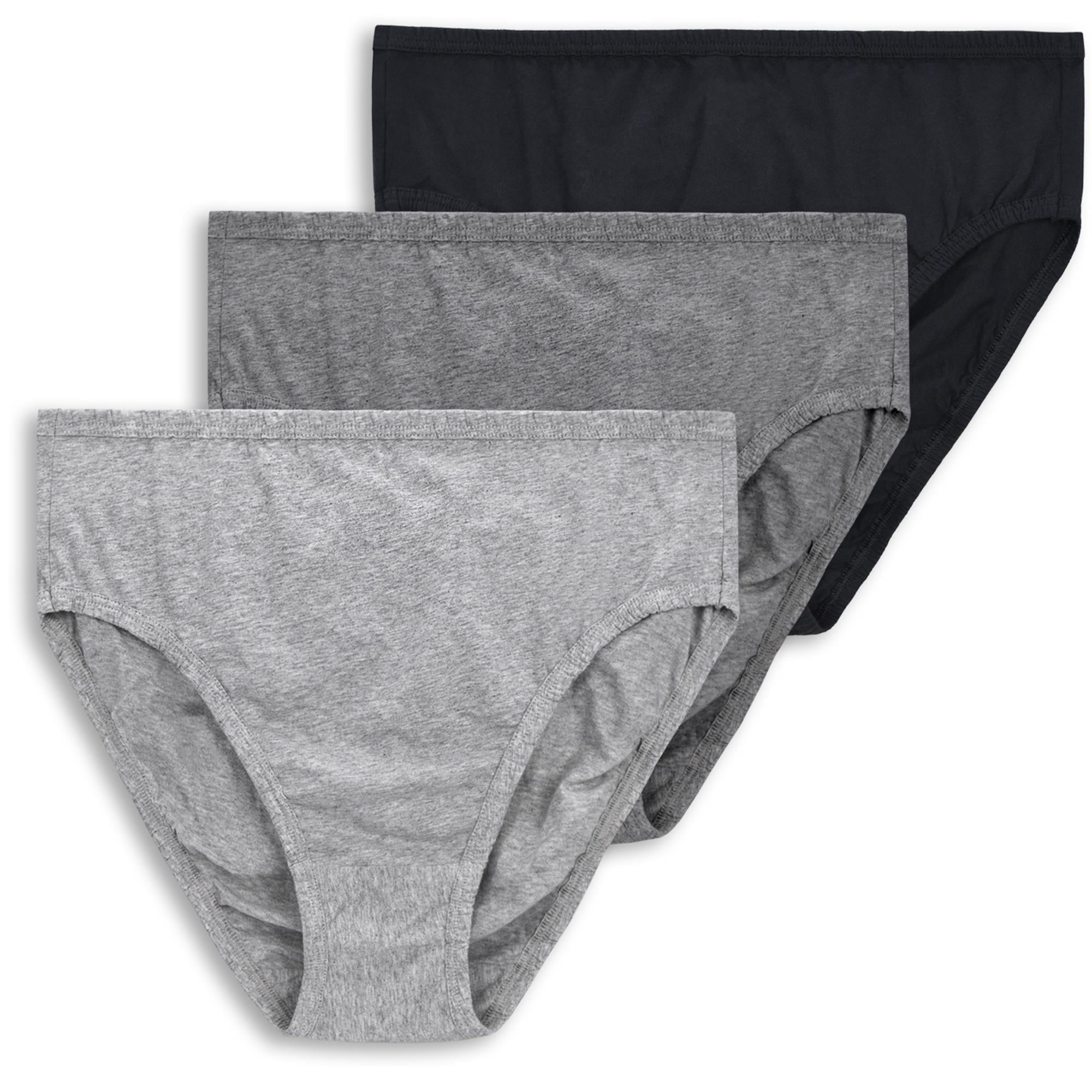 Fashion FallSweet 2 Pcs / Lot ! Cotton Underwear Women High Waist Panties  Comfortable Solid Color Underpants Plus Size M_XXXL(#graygray)
