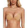 thumbnail image 1 of Wingslove Adhesive Bra Reusable Strapless Self Silicone Push-up Invisible Sticky Bras for Backless Dress, Nude B, 1 of 5