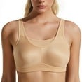 thumbnail image 1 of Wingslove High Impact Sports Bras for Women Seamless Full Coverage Non Padded High Neck Woukout Bra(Nude,34C), 1 of 7