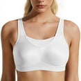 thumbnail image 1 of Wingslove High Impact Sports Bras for Women Seamless Full Coverage Non Padded High Neck Woukout Bra(White,38D), 1 of 7