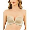 thumbnail image 1 of Wingslove Wirefree Anti-slip Push Up Strapless Bra For Women Full Coverage Support Multiway Contour Bra, Nude 38B, 1 of 5