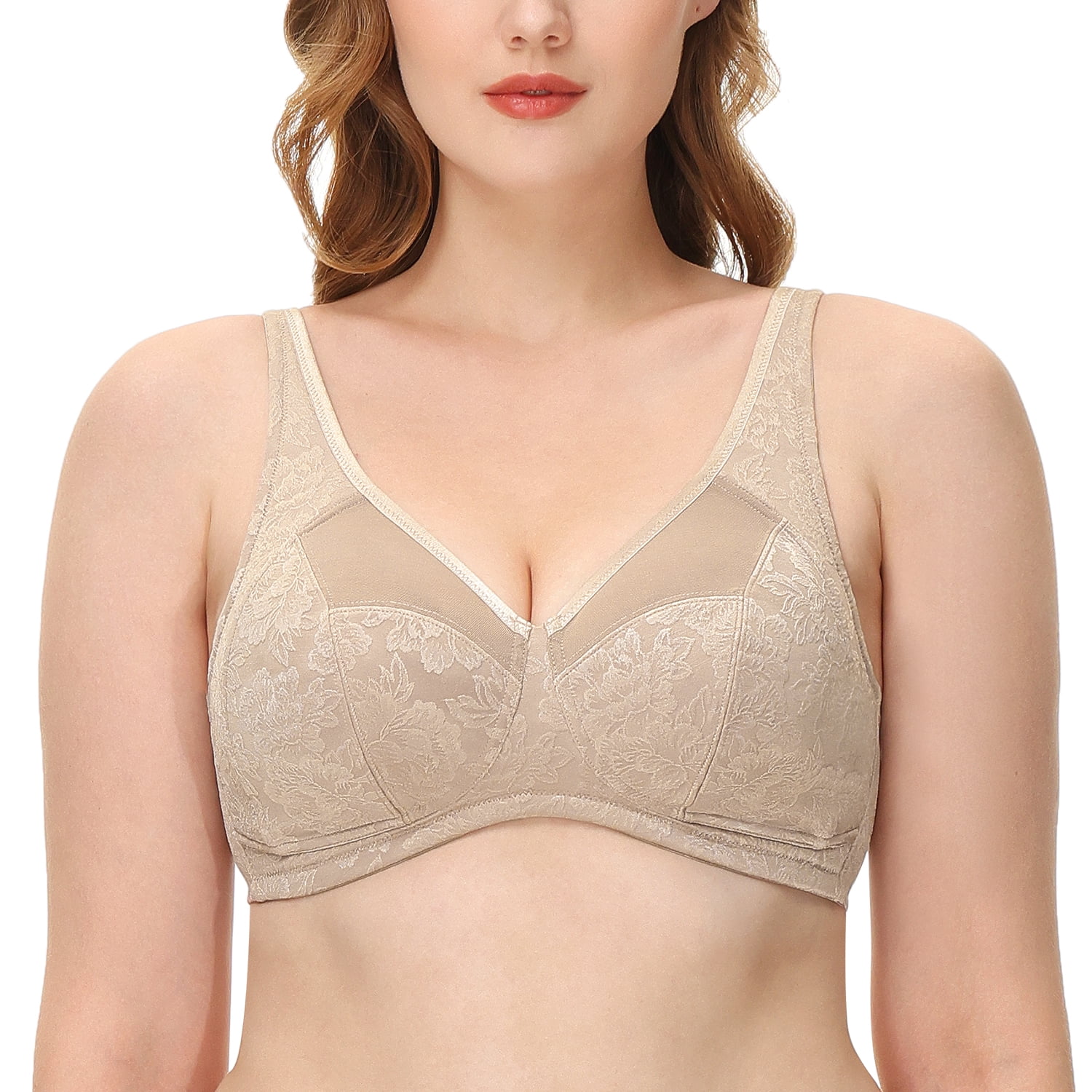 Wingslove Women's Comfort Plus Size Wirefree Full Coverage
