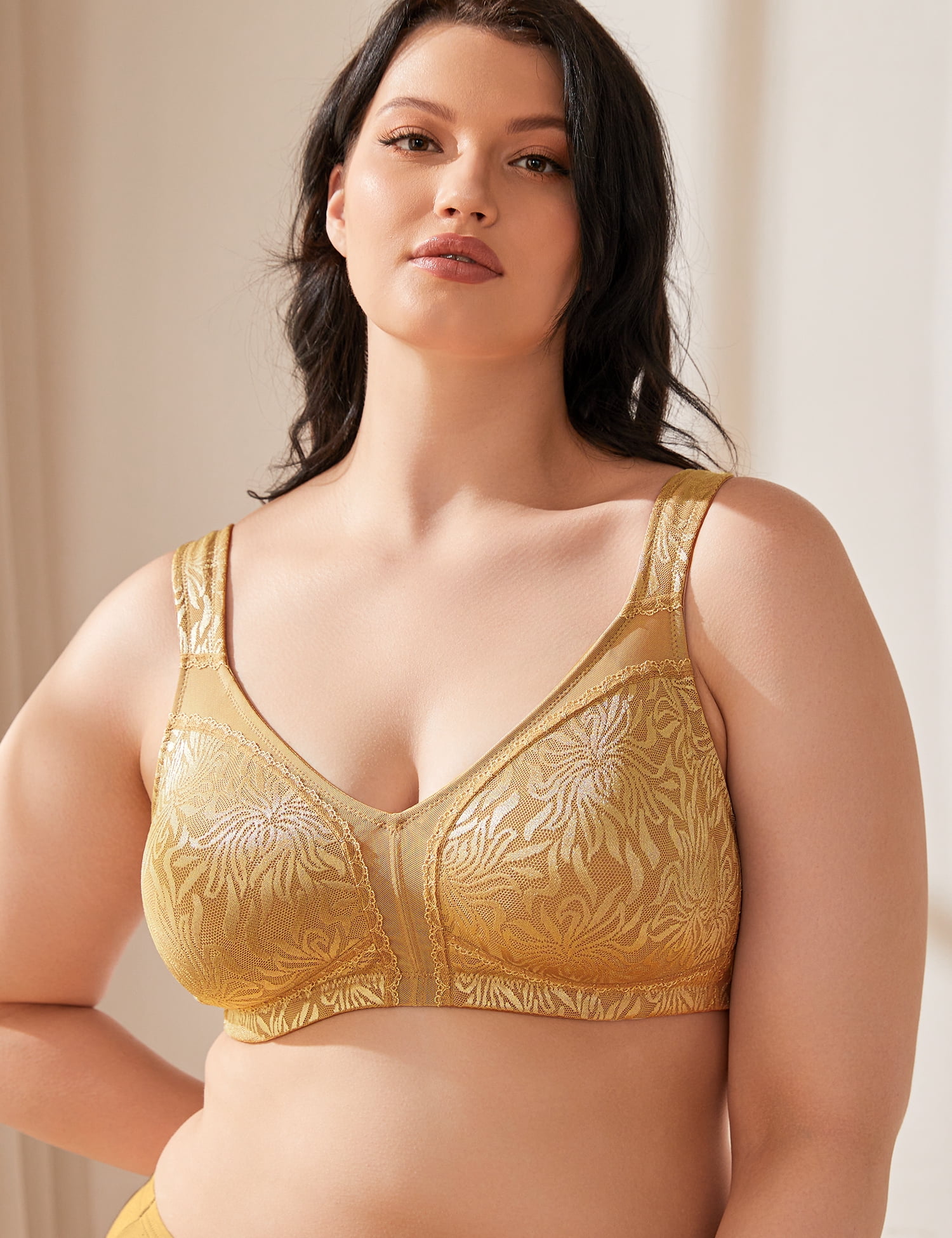 Plus Size Women's Full Cup Minimizer Bras Non-Padded Wirefree