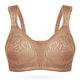 thumbnail image 1 of Wingslove Women's Full Coverage Plus Size Bra Non Padded Wireless Minimizer Bra, Milk Coffee 38B, 1 of 6