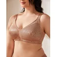 thumbnail image 1 of Wingslove Women's Full Coverage Plus Size Bra Non Padded Wireless Minimizer Bra, Milk Coffee 42C, 1 of 8
