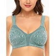 thumbnail image 1 of Wingslove Women's Full Coverage Plus Size Bra Non Padded Wireless Minimizer Bra, Mint Green 42H, 1 of 5