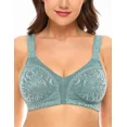 thumbnail image 1 of Wingslove Women's Full Coverage Plus Size Bra Non Padded Wireless Minimizer Bra, Mint Green 48DD, 1 of 7