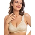 thumbnail image 1 of Wingslove Women's Full Coverage Plus Size Bra Non Padded Wireless Minimizer Bra, Nude 38H, 1 of 9