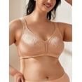 thumbnail image 1 of Wingslove Women's Full Coverage Plus Size Bra Non Padded Wireless Minimizer Bra, Pink Nude 48H, 1 of 5