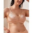thumbnail image 1 of Wingslove Women's Full Coverage Plus Size Bra Non Padded Wireless Minimizer Bra, Pink Nude 48H, 1 of 5
