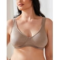 thumbnail image 1 of Wingslove Women's Full Coverage Wireless Support Non Padded Plus Size Minimizer Bra,Toffee 48C, 1 of 6