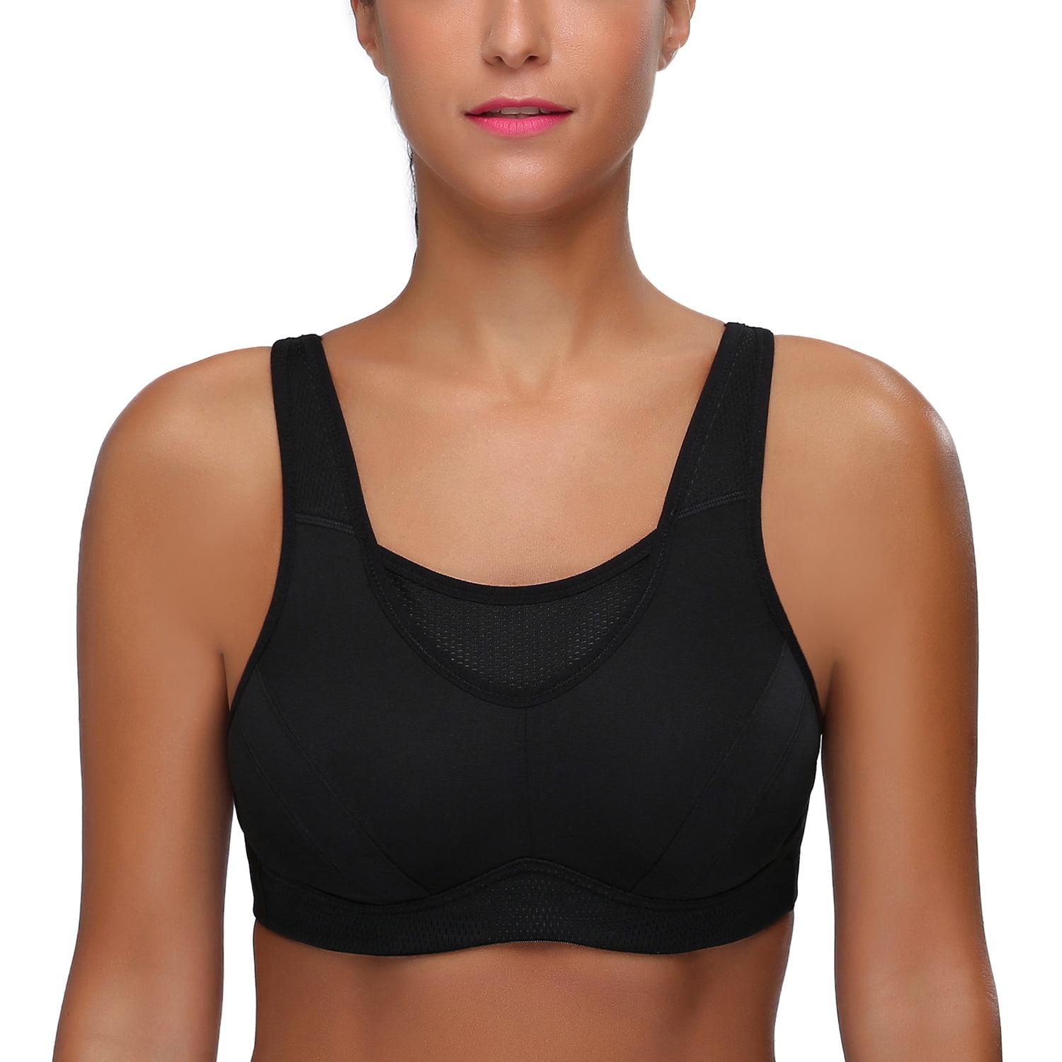 ENELL Cotton Candy High Impact Wire-Free Racerback Sports Bra, US
