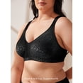 thumbnail image 1 of Wingslove Women's Plus Size Full Coverage Minimizer Bra Wirefree Non Padded for Everyday Comfort, Black 38G, 1 of 5