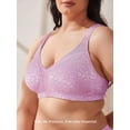 thumbnail image 1 of Wingslove Women's Plus Size Full Coverage Minimizer Bra Wirefree Non Padded for Everyday Comfort, Light Purple 46DDD, 1 of 6