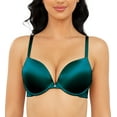 thumbnail image 1 of Wingslove Women's Push up Bra Underwire Seamless Comfort Lightly Padded Plunge T-Shirt Bra, Malachite 36C, 1 of 6