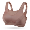 thumbnail image 1 of Wingslove Women's Sports Bra Full Coverage Wireless Bra Plus Size High Impact Non Padded Workout Bra,Amber 40DD, 1 of 12