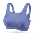 thumbnail image 1 of Wingslove Women's Sports Bra Full Coverage Wireless Bra Plus Size High Impact Non Padded Workout Bra,Purple 46C, 1 of 9