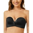 thumbnail image 1 of Wingslove Women's Strapless Multiway Push Up Bra Wireless Plus Size Convertible Bra, Black 40DD, 1 of 6