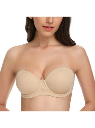 LIVELY Low Back Strapless Bras for Women | Flexible Underwire Bra with  Bustier-Like Front | Nylon Cups | Removable Straps