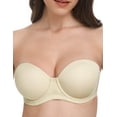 thumbnail image 1 of Wingslove Women's Strapless Push Up Bra Plus Size Full Figure Underwire Multiway Contour Bra, Beige 32G, 1 of 9