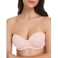 thumbnail image 1 of Wingslove Women's Strapless Push Up Bra Plus Size Full Figure Underwire Multiway Contour Bra,Pink 38DDD, 1 of 7