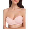thumbnail image 1 of Wingslove Women's Strapless Push Up Bra Plus Size Full Figure Underwire Multiway Contour Bra,Pink 40D, 1 of 7
