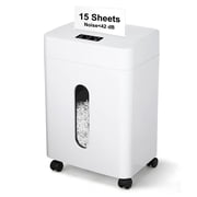 Wingwise Paper Shredder, 15 Sheets P4 Cross Cut Shredder, 6.6 Gallon Bin, CD/Credit Card Shredder, Home & Office Use