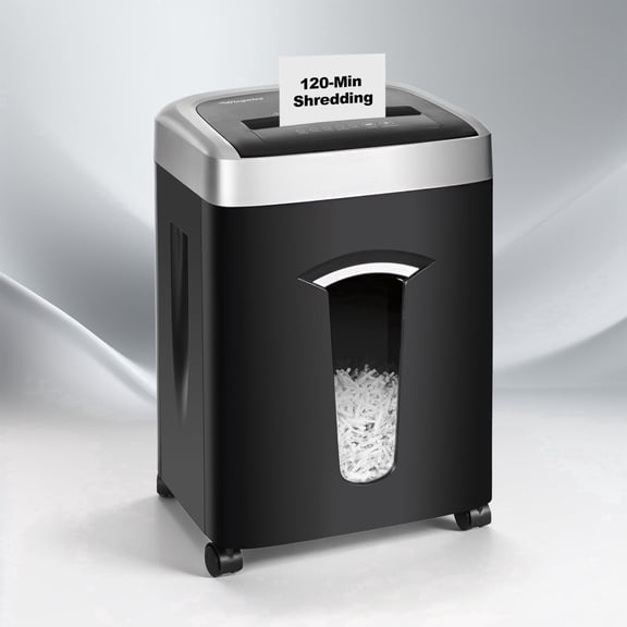Wingwise Paper Shredder, 18 Sheets P4 Cross Cut Shredder, 7.9 Gallon Bin, CD/Credit Card Portable desktop use