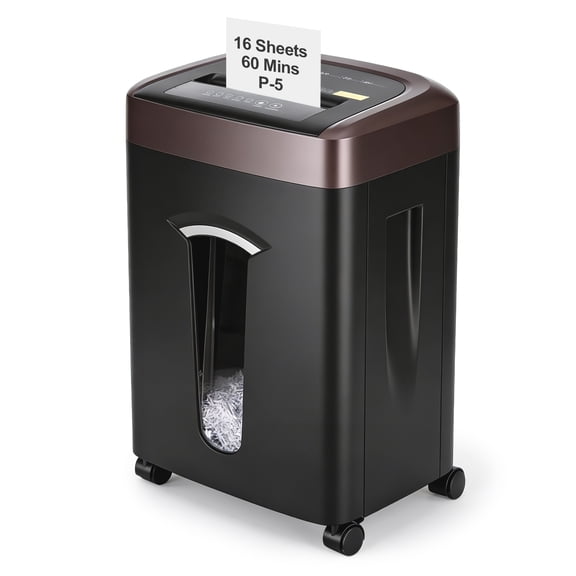 Wingwise Paper Shredder, 18 Sheets P5 Cross Cut Shredder, 7.9 Gallon Bin, CD/Credit Card Portable