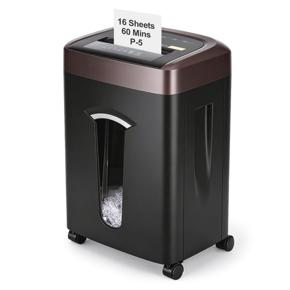 Wingwise Paper Shredder, 18 Sheets P5 Micro Cut Shredder, 7.9 Gallon Bin, CD/Credit Card Portable
