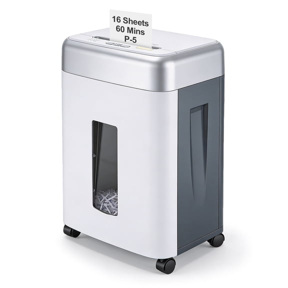 Wingwise Paper Shredder, 25 Sheets P4 Cross Cut Shredder, 9.2 Gallon Bin, CD/Credit Card Portable