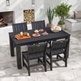 thumbnail image 1 of Wingyz 5PCS Patio Dining Set, All Weather Plastic Outdoor Furniture Set 4 Side Chairs and 1 Table, Black, 1 of 7