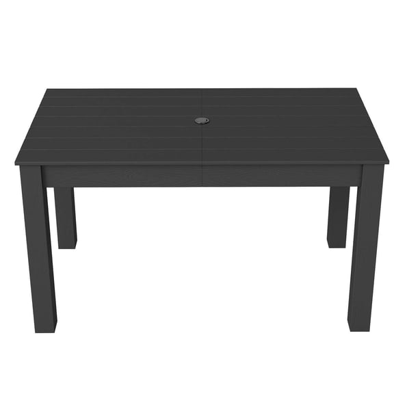 Wingyz Outdoor Patio Furniture Set, All Weather Plastic Dining Table 1PC, Black