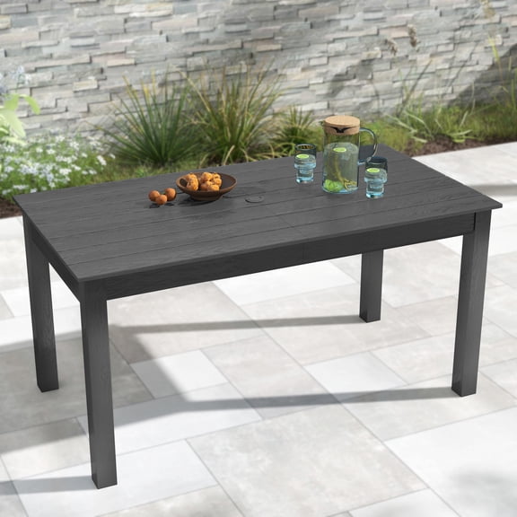 Wingyz Outdoor Patio Furniture Set, All Weather Plastic Dining Table 1PC, Grey