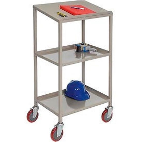 Winholt 5282027 OT-78 Mobile Open-Base Shop Desk with 2 Shelves & Sloped Surface - Beige - 24 x 18 x 44 in.