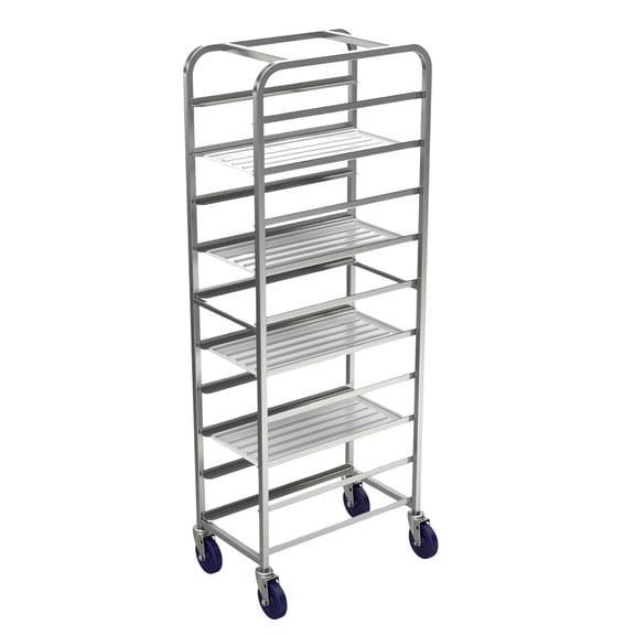 Winholt Equipment AL-1212 Platter Rack, mobile, full height, open sides, 15" x 27" x 67", accommodates up to (12) 12" platters