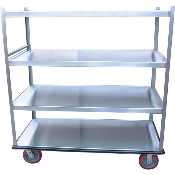 Winholt Equipment BNQT-4 Queen Mary Banquet Cart, 28" x 60" x 66", (4) pan capacity, all welded reinforced aluminum