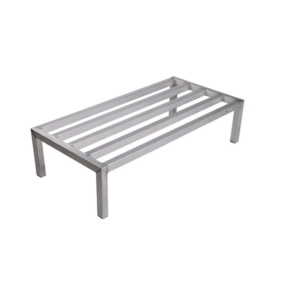 Winholt Equipment DASQ-4-1224 Dunnage Rack, 24" x 48" x 12", all welded 1-1/2" x 1-1/2" aluminum tubular frame, 1800 lb capacity , NSF