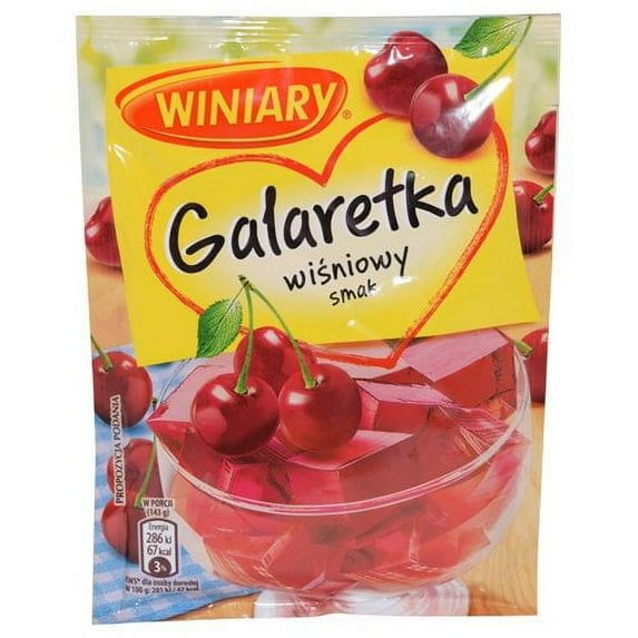 Winiary Galaretka o Smaku Wisniowym Cherry Jelly Mix (5-Pack)