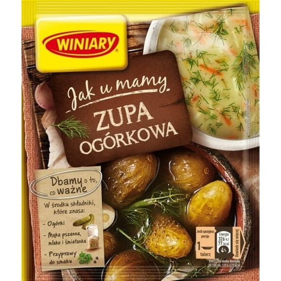 Winiary Zupa Ogorkowa Sour Brine Pickle Soup Mix 42g Bag (3-Pack)