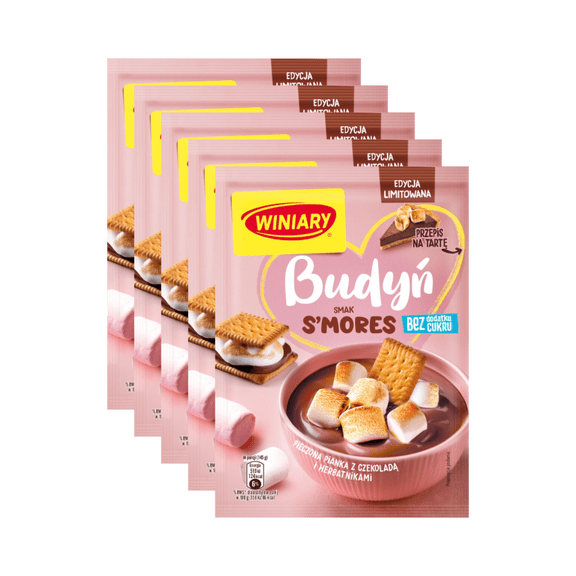 Winiary instant pudding  S'MORES Flavor -5 pack- Limited Edition-
