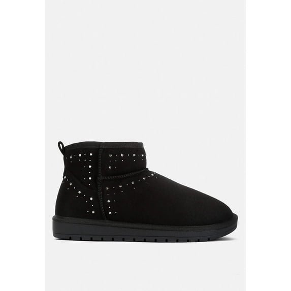 Winifred Rhinestone Embellished Fur Lined Boots