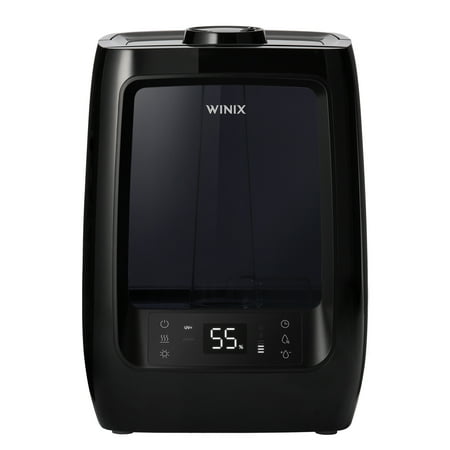 WINIX - L200 Ultrasonic 2 Gallon Cool and Warm Mist Humidifier for Large Rooms with Essential oil Tray Lasts 120 Hours - Black