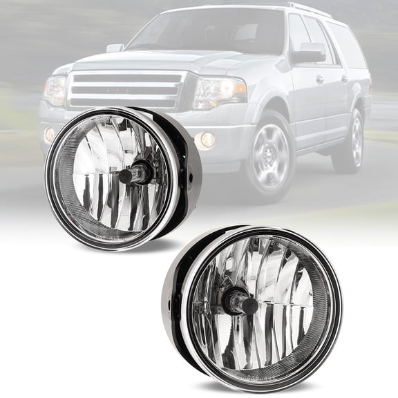 Winjet For 2007-2014 Ford Expedition/2008-2011 Ranger Fog Lights Bumper Lamp Clear Len Pair