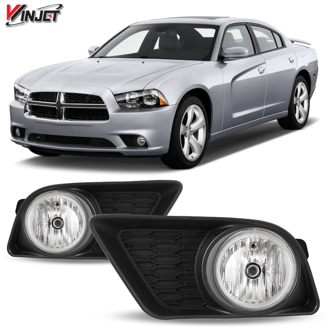 Winjet Halogen Clear Lens Fog Lights Pair Set for 2011-2014 Dodge Charger,  Wiring Kit and Switch Included - Walmart.com