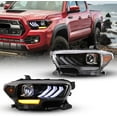 thumbnail image 1 of Winjet LED Headlights Fit For 2016-2019 Toyota Tacoma / 2020-2023 Tacoma(SR, SR5, TRD Sport models only),Sequential Turn Signal Light Tacoma Front Lamp (Black Housing Clear Lens), 1 of 8