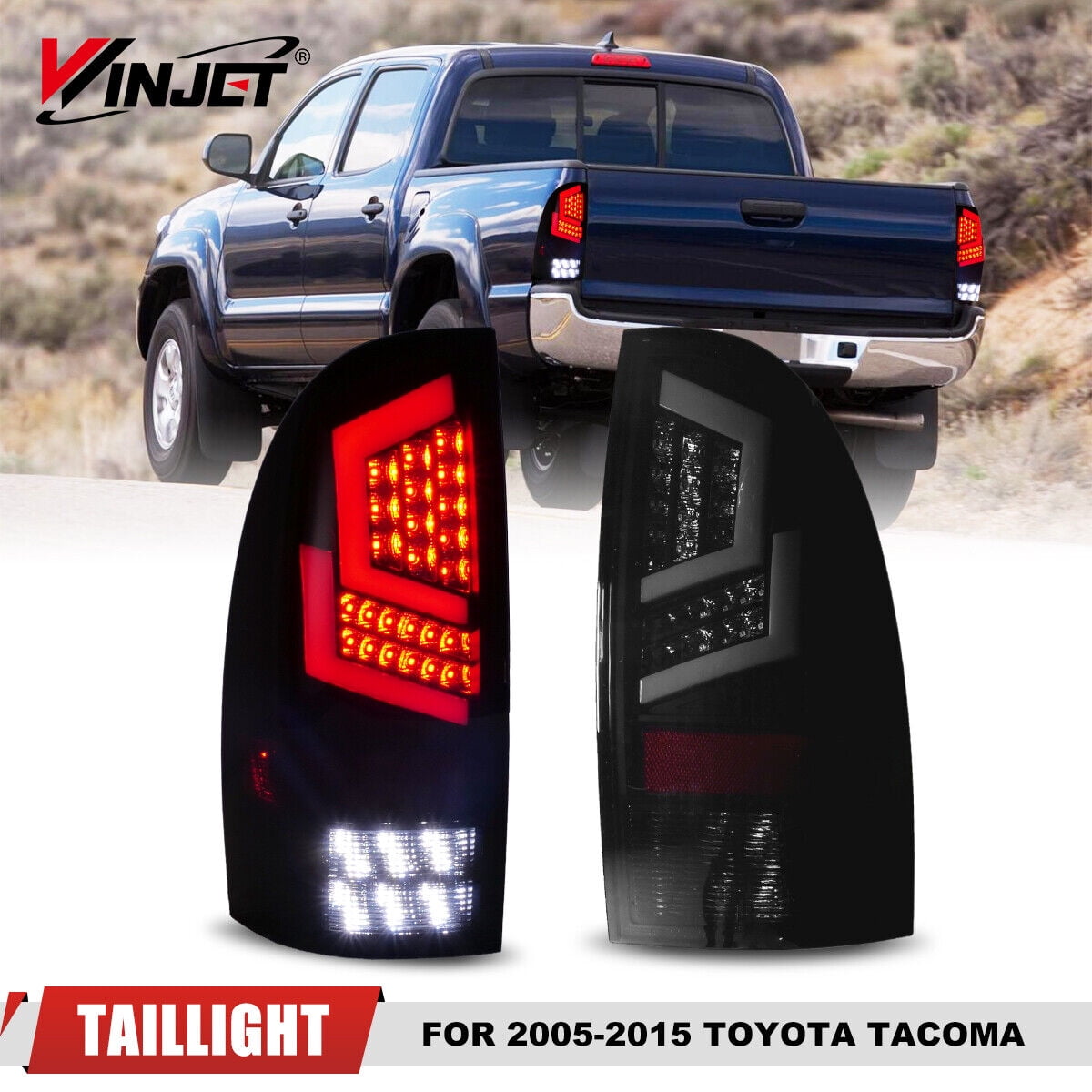 Toyota Tacoma LED Tail Lights 2005-2015 Winjet LED Tail Lights For