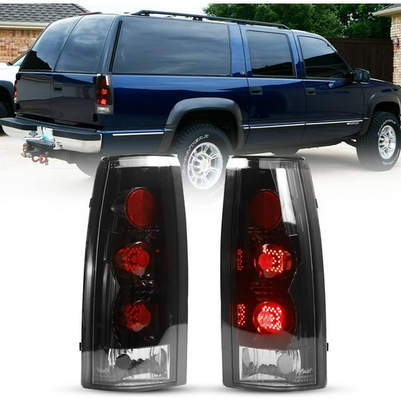 Winjet LED Tail Lights Fit For 1988-1999 Chevy/GMC Suburban C/K 1500/2500/3500 & 92-99 Chevy Suburban 1500/2500 & 92-94 Chevy Blazer & 95-00 Tahoe w/LED Turn Signal/Running/Brake Light