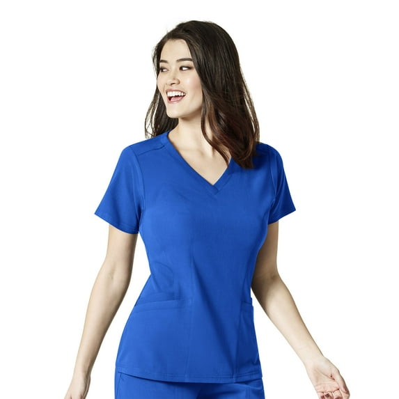 Wink Aero Women's Flex Back V-Neck Scrub Top, Royal, XXS